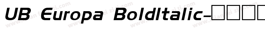 UB Europa BoldItalic字体转换